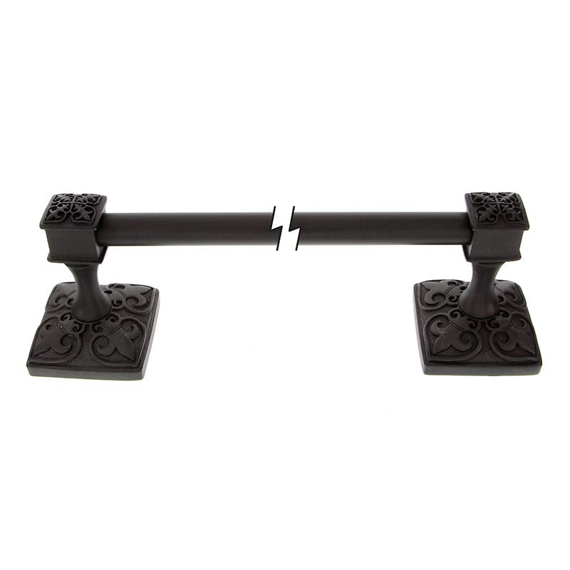 Fleur De Lis Wall Mounted Towel Bar, Oil-Rubbed Bronze, 3.25" H x 20.5" L x 2.25" D