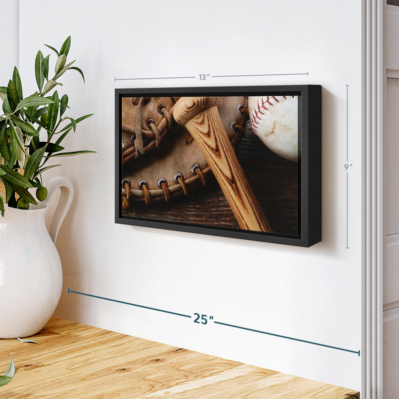 " Old Baseball Stuff Canvas Print ", 9" H x 13" W