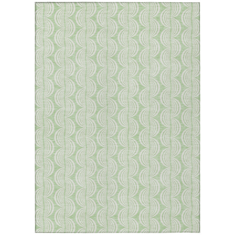 Darya Green Washable Indoor-Outdoor Rug - , 9' x 12'