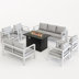 Light Gray Cushion/White Frame