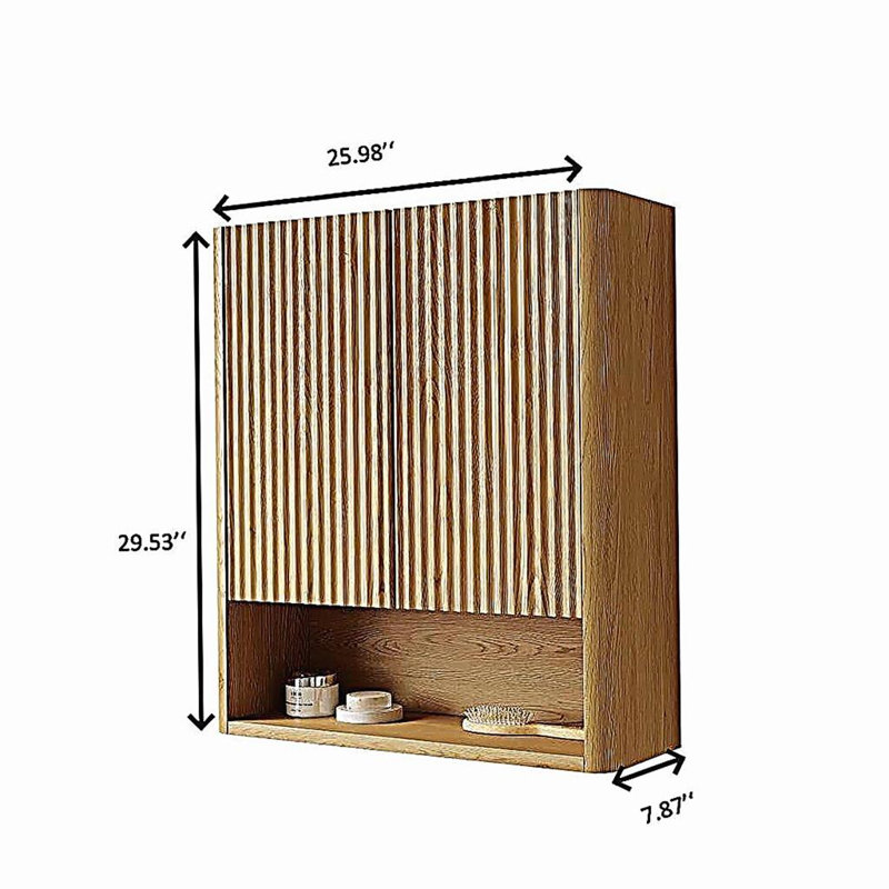 Armoire de salle de bain Zula, Chêne doré