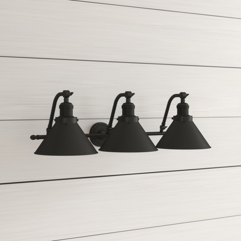 Paylor 3 - Light Dimmable Vanity Light, Oil Rubbed Bronze, 6 Watt Vinage LED Bulb