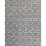 Classic Hand Knotted Geometric Area Rug in Blue
