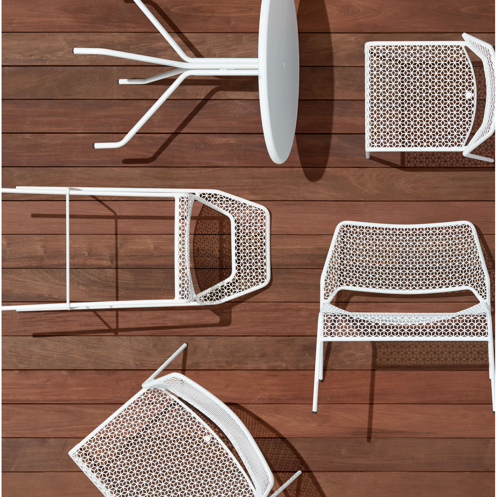 Hot Mesh Outdoor Bar Stool, Off White, Counter Stool (24.4" Seat Height)