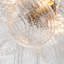 Mahood 3-Light Twisted Ribbed Glass Bubble Globe Chandelier Sputnik Ceiling Light-390257763
