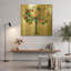 «Blooming Tree Neutral» par Silvia Vassileva, art mural en métal doré, 36 po x 36 po-906388861