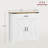 Sideboard with 1 Drawer 1 Storage Cabinet Buffet Cabinet, White-1833428307