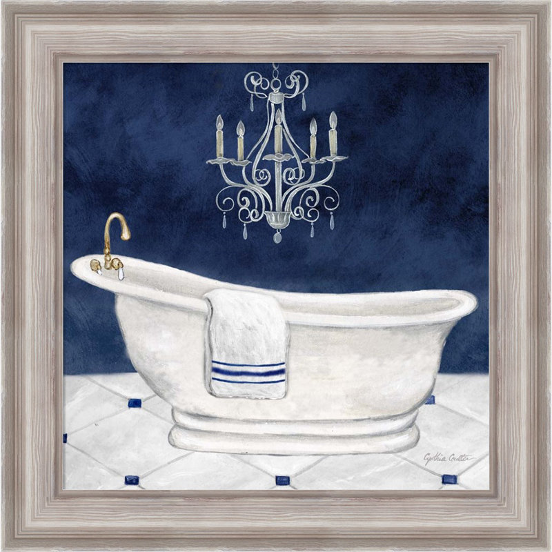 «Marine Blue Bath I» par Cynthia Coulter, art mural encadré
