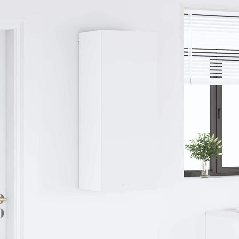 Vidaxl Hanging Cabinet Riga White 40 X 31 X 100 Cm Engineered Wood, White, 100cm H x 40cm W x 31cm D