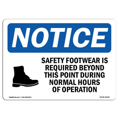 Safety Footwear Is Required Sign