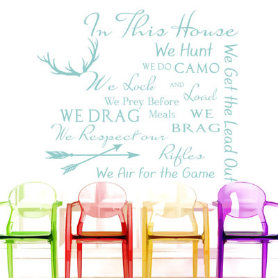 Text & Numbers Non-Wall Damaging Wall Decal