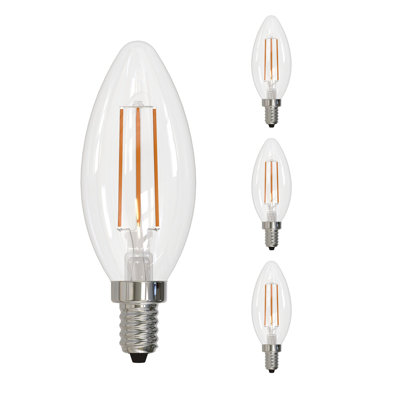 Paquet de 4 ampoules à DEL à intensité variable de 5 watts avec culot candélabre (E12) à DEL