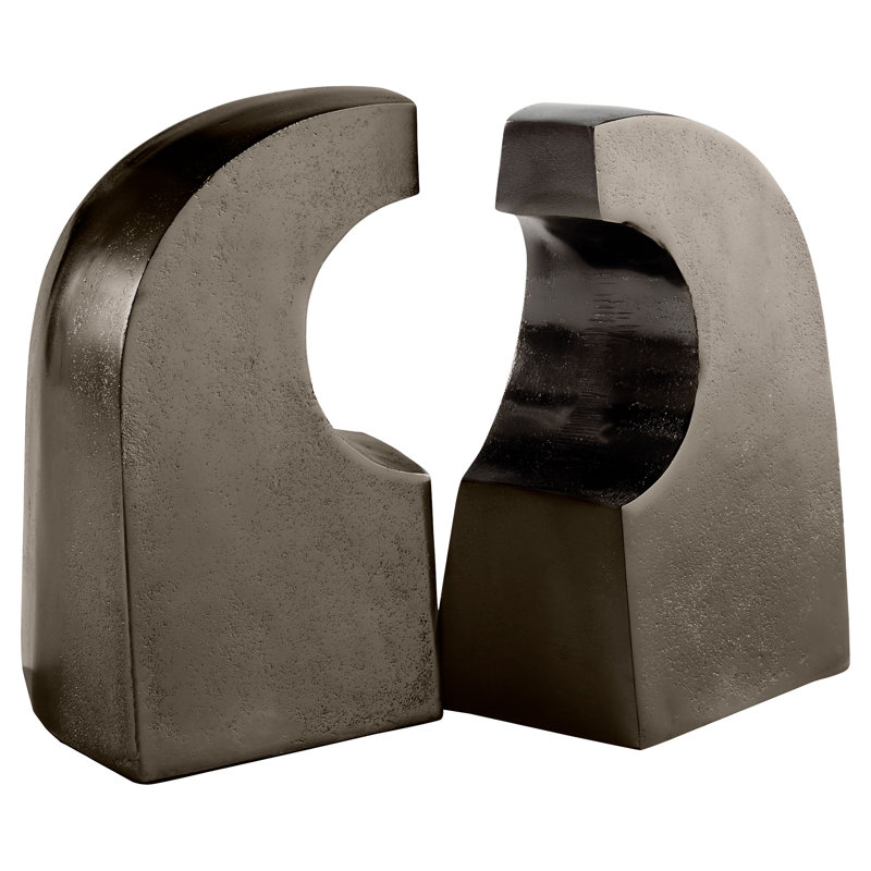 Apostrophe Modern & Contemporary Aluminum Bookends