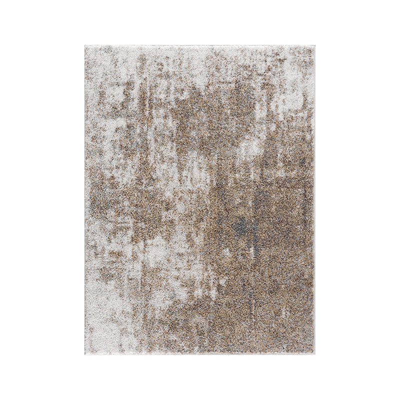 Tapis à poil long abstrait, Rectangle 5 pi 3 po x 7 pi
