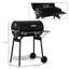 Barbecue portatif au charbon de 30 po avec barbecue en acier et tablette de rangement pour pique-nique