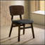Ensemble de 2 chaises d'appoint de style Mid-Century en bois massif à finition noyer