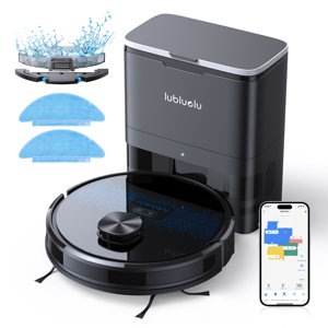 Lubluelu Robot Vacuum and Mop Combo Auto-Empty Dock 4500Pa Powerful Sutions APP Control