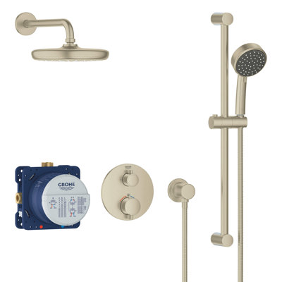 Grohtherm® Thermostatic Complete Shower System with Rough-in Valve