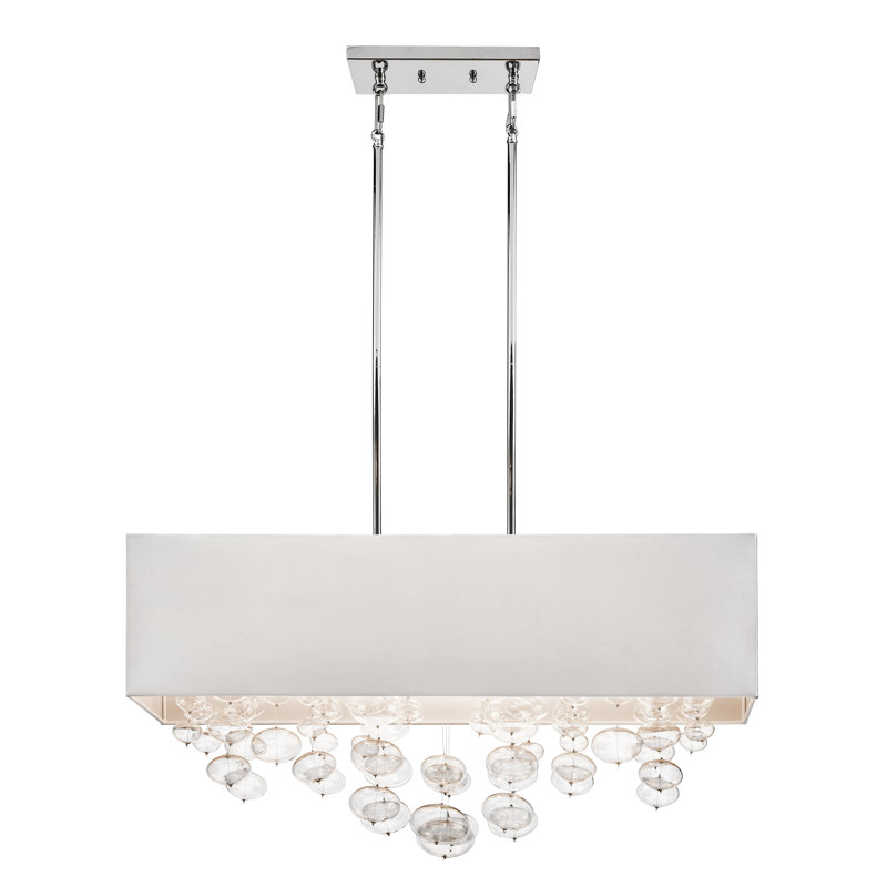 Luminaire suspendu linéaire à 6 lumières pour îlot de cuisine Seaforth