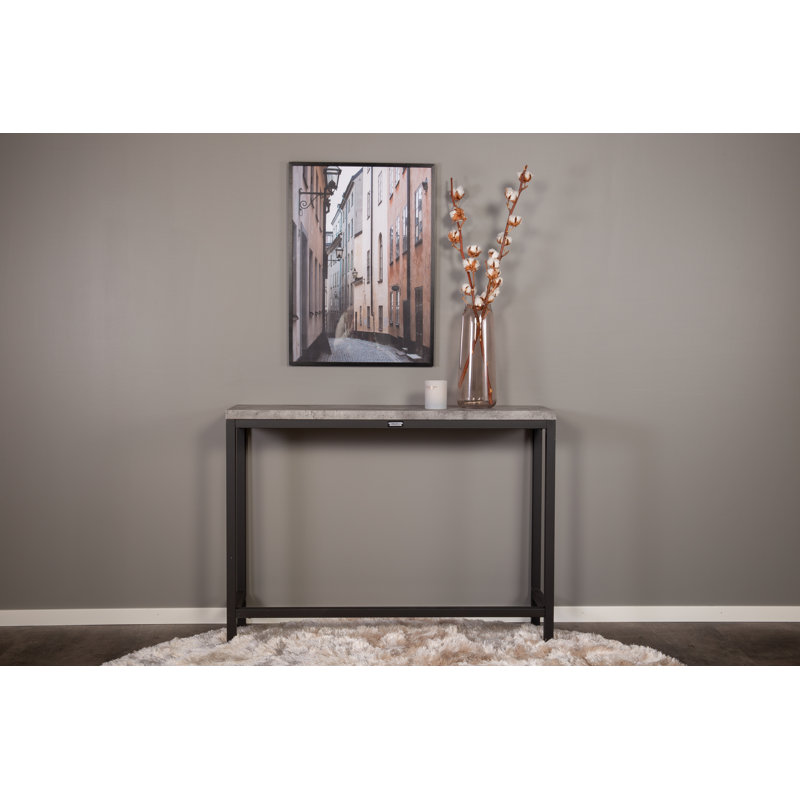 Tommy 110cm Console Table, Grey, Black
