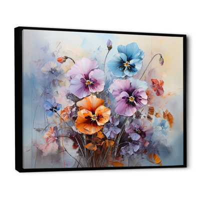 «Purple Pansies Efflores Lawrence» sur toile