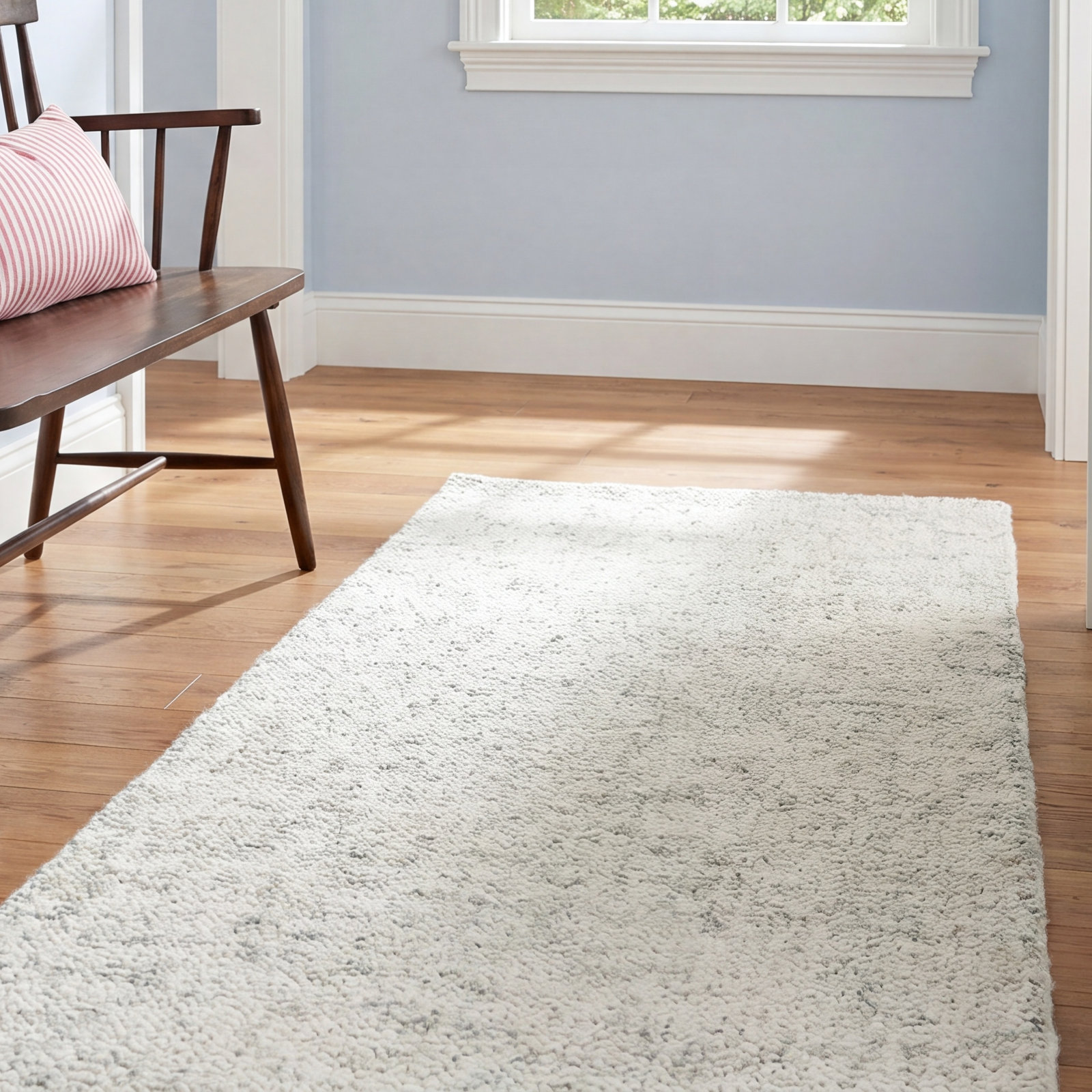 Donica Light Sage Ivory Hand-Tufted Wool Rug, Runner 2'3" x 8'