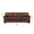 Capri 100% Top Grain Waxy Pull-Up Leather Sofa with Tufted Back & Nailhead Trim