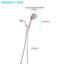 Pomme de douche à main haute réglable à 5 modes avec boyau, forme ronde, fixation murale, eau amovible, support pivotant en cuivre fin, douchette de 3,5 po de diamètre, standard G1 / 2, installation facile, qualité
