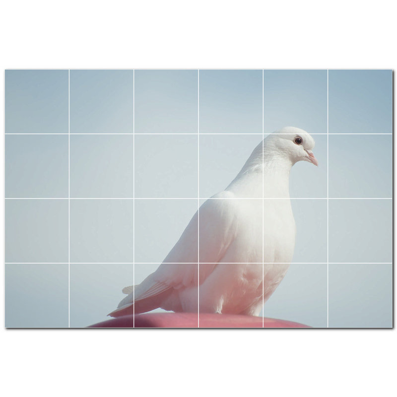 Murale en céramique satinée Bird Photo 6 po x 6 po