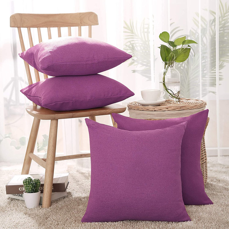Square Pillow Cover, Purple