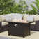 Aluminum & Iron Rectangular Propane Fire Pit Table With 55,000 Btu Output