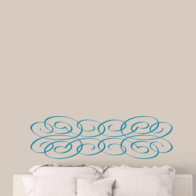 Décalcomanie murale tête tourbillon, Bleu sarcelle