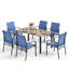 Sutiya Rectangular 7 - Piece 6 - Person 162.6Cm Outdoor Table Set-171389866