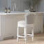 Tabouret de bar avec pivot lisse de 180 degrés, hauteur de comptoir de 26 pouces, conception arrière, tabouret pivotant à hauteur de comptoir blanc et gris, dossier, accents de structure