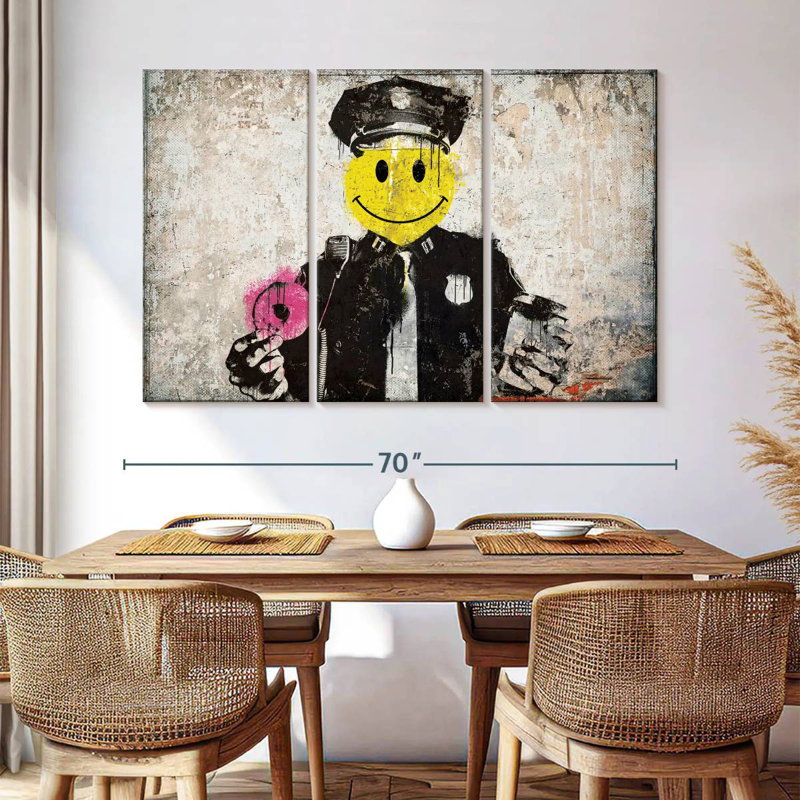 Khyia Smiley Cop Breakfast, 42" H x 65" W