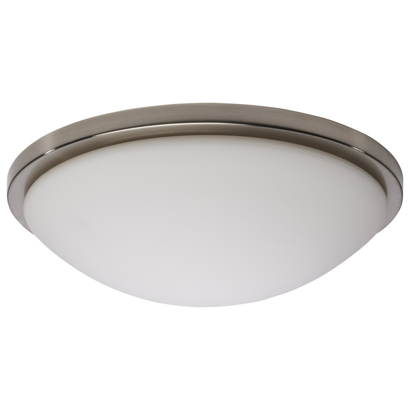Glass LED Flush Mount, Brushed Nickel