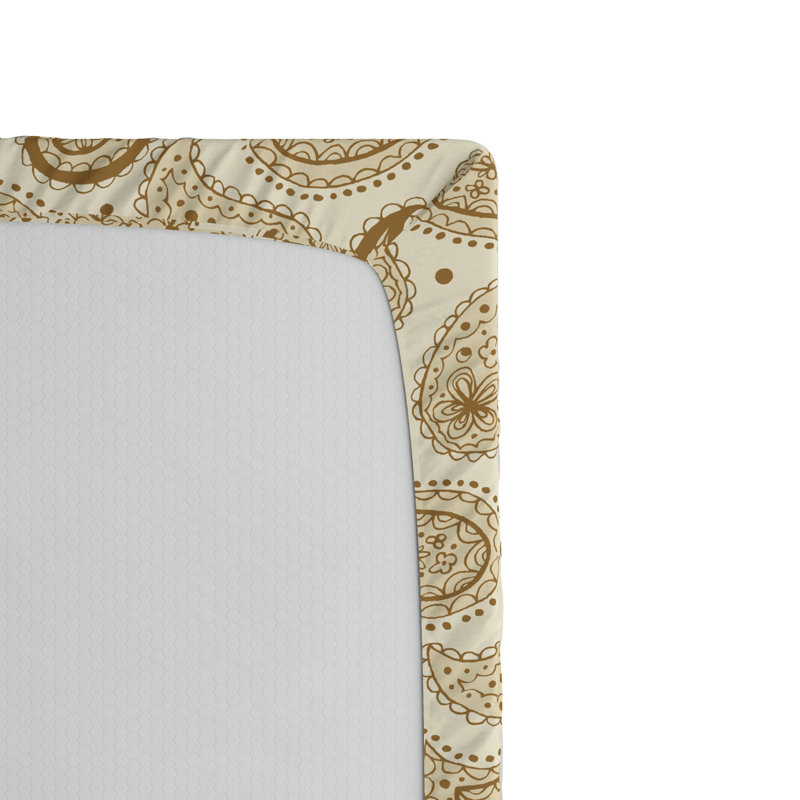 Microfiber Paisley Fitted Sheet, Twin Fitted Sheet
