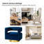 Fauteuil demi-tonneau pivotant en velours Aysha-226886125