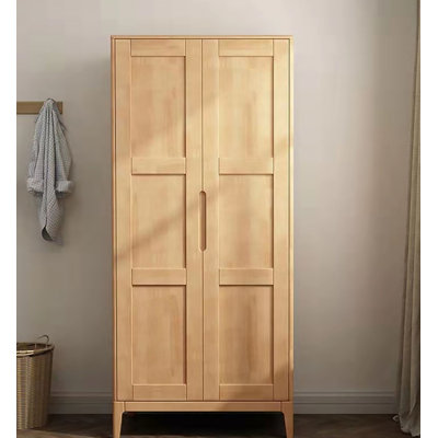 Modern and Simple Mongolian Scots Pine Wardrobe