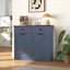 Armoire poubelle double inclinable Farmhouse Blue
