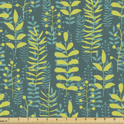 Charhonda Waking Nature with Abstract Branches and Leaves Multi-Purpose Fabric