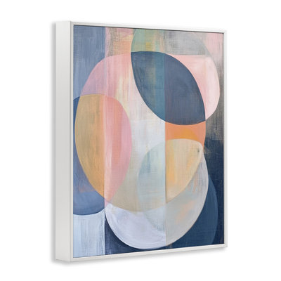 Pastel Round Geometrics Framed Giclee, design by Ramona Murdock