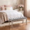 Banc de chambre rembourré 43 po avec pieds en bois