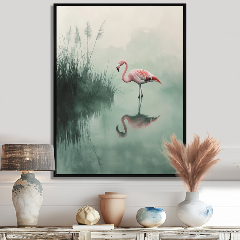Coralito - Animals Wall Decor, Noir, Reproduction encadrée sans passe-partout, H 20 po x l 12 po