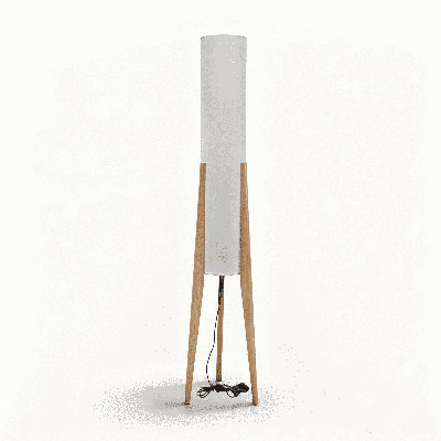 61'' Soild Wood Tripod Floor Lamp
