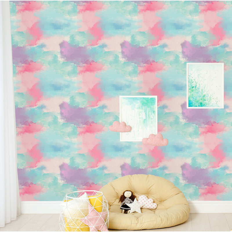 Rouleau de papier peint adhésif Aquavion Clouds, L 16,67 po x l 25 po