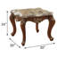 Table de bout carrée L 30 po avec plateau en marbre et noyer Camren