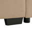 Très grand siège avec coussins moelleux et coussins, sièges de rangement modulaires en U 3 velours brun clair, repose-pieds, sièges