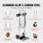 Aluminum Folding Hand Truck, 2 in 1 Design 400 lbs Capacity, Dolly Cart with Rubber Wheels for Transport and Moving in Warehouse, Heavy-Duty Industrial Collapsible cart, Supermarket, Garden