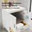 White 24" Bath Vanity with Bottom Drawer Sink Cabinet Without Top